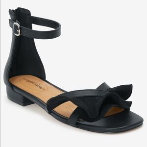 Comfortview Eve Black Sandals Wide Width